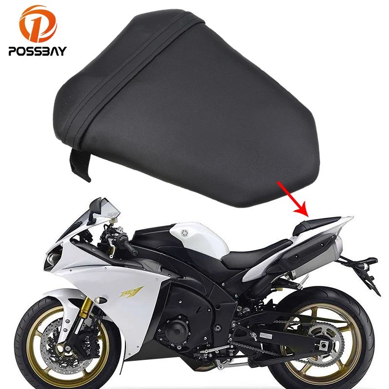 Кожаный чехол для сиденья мотоцикла posbay подушка скутера Yamaha R1 2007 2008 R107 Cafe Racer| |