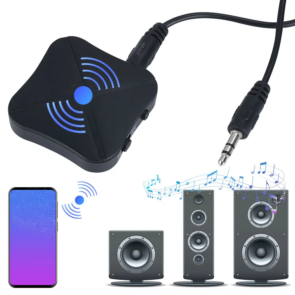 2 в 1 беспроводной Bluetooth 4 аудио приемник передатчик ТВ наушники домашний MP3 ПК 3 5 мм