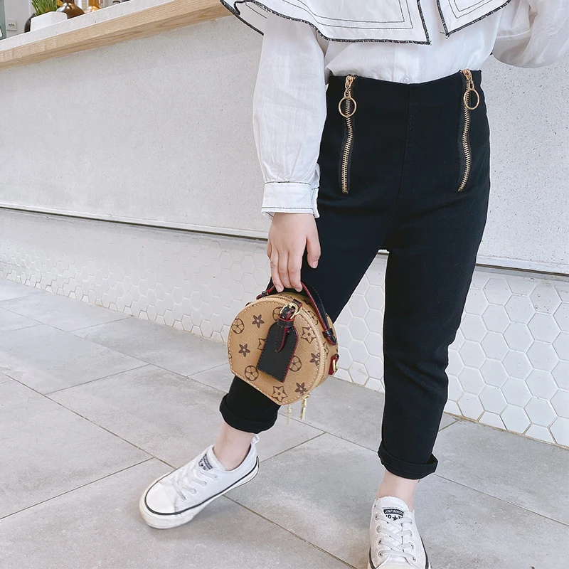 Весенне-летние джинсы для девочек детские брюки джинсовые штаны Детская уличная