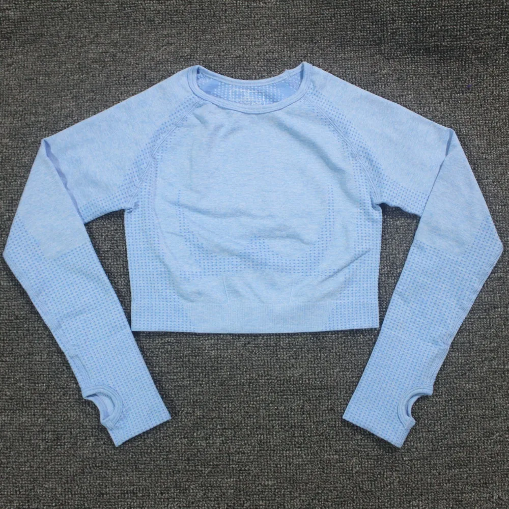 Vital Energy бесшовные топы для йоги с длинным рукавом и отверстиями для большого пальца, топы для тренировок для женщин, топы для фитнеса, тренажерного зала, топы для занятий спортом, футболка для спортзала