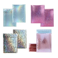 10pcs colorful metallic makeup gift bags glamour colorful packaging bubble mailer shpping bags postal mailers bubble mailers