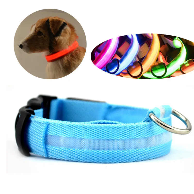 Светодиодный ошейник для собак против потери ночная безопасность мигающий