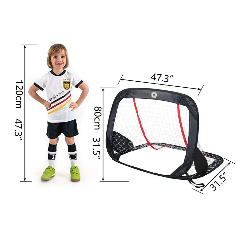 WISHOME складные ворота для футбола детей Набор игры в футбол с ОК сумкой квадратная
