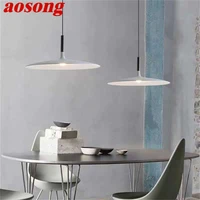 aosong nordic pendant light modern simple creative led lamps fixtures for home decorative dining room