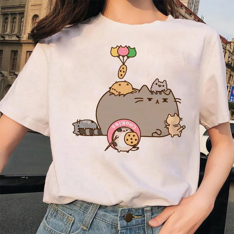 TJCJFO Лето Harajuku женские футболки с рисунками из мультфильмов графический принт
