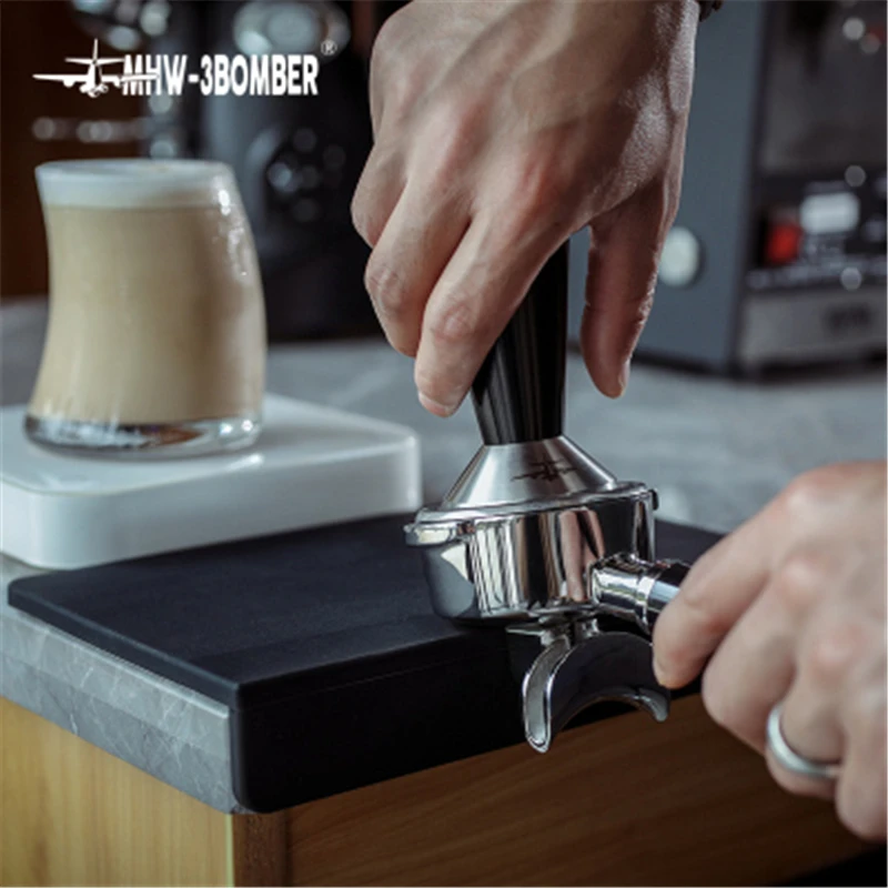 58 5 мм алюминиевая ручка для темпера кофе молоток из нержавеющей стали с плоским