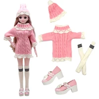 new 13 60cm bjd dolls 21 movable joints body with sweater clothes shoes female bjd dolls toy for girls gift