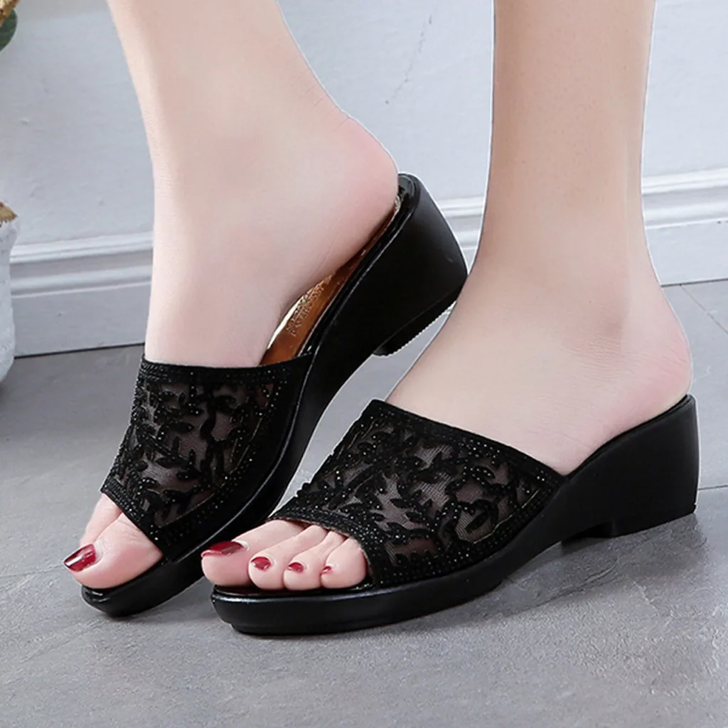 SAGACE/Женская обувь сезон лето повседневные однотонные шлепанцы на толстой