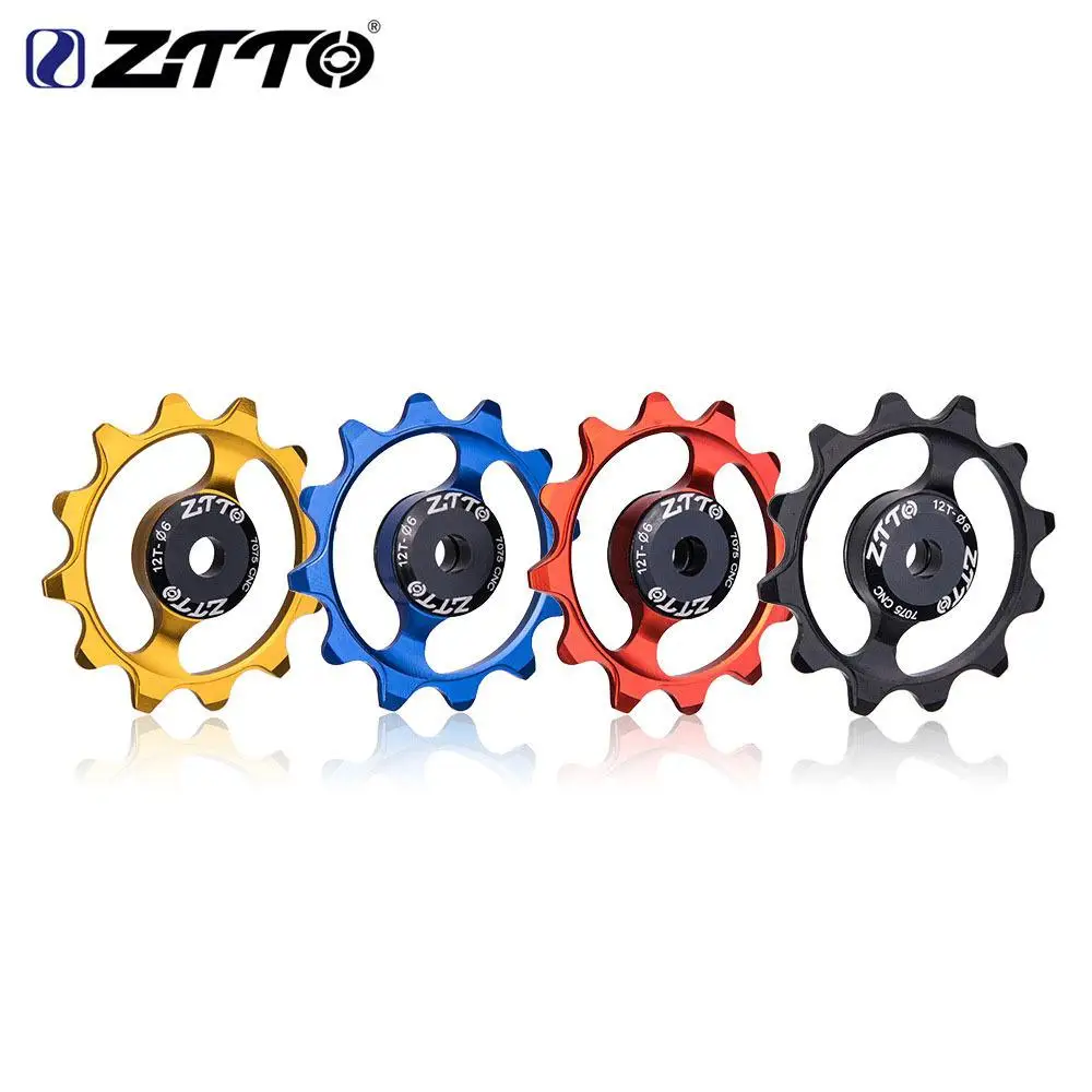 

ZTTO 12T Bicycle Rear Derailleur MTB Road Bike Ceramic Bearing Pulley Jockey Wheel Guide 4mm 5mm 6mm Roller Idler Bicycle Parts