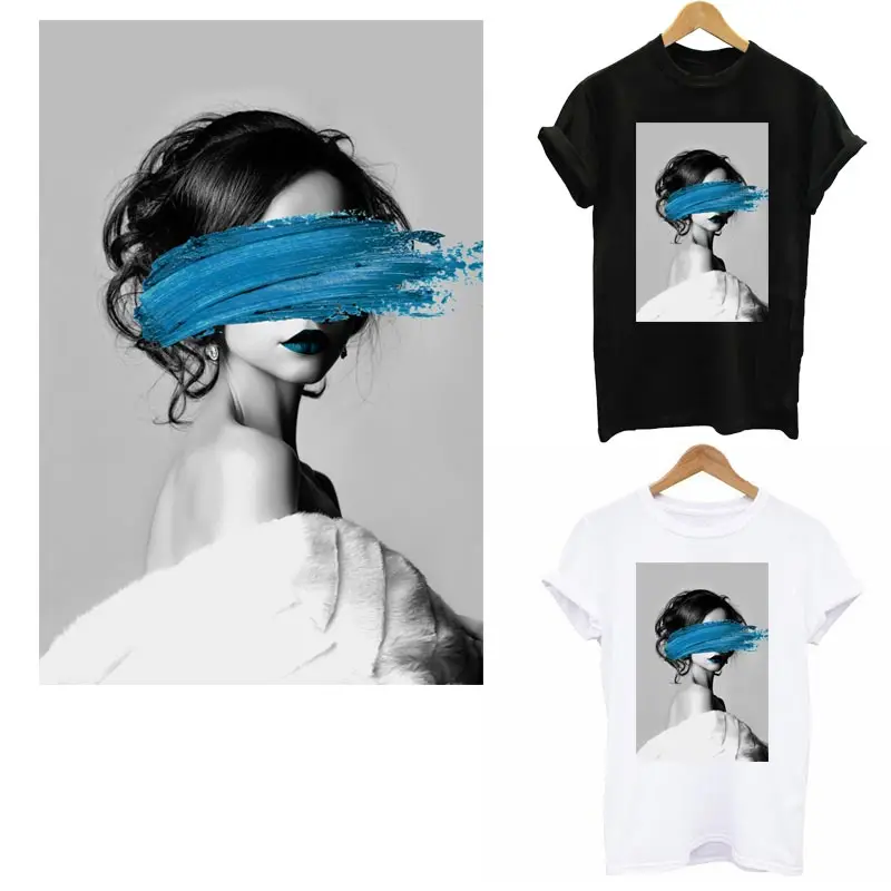 Модная модель термополосок наклейка на одежду теплопередача Vogue Girl термоклейкие