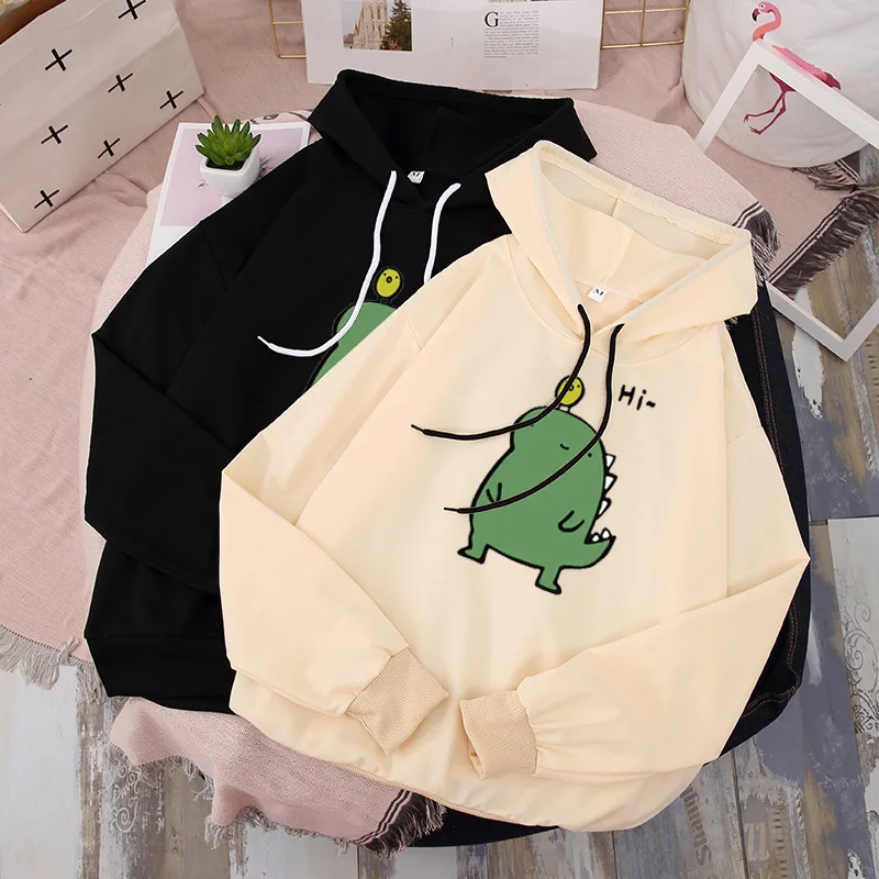 Женские теплые толстовки с капюшоном из хлопка и плюша Повседневный пуловер