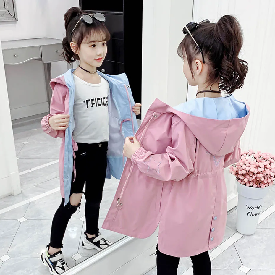 Куртка с капюшоном для девочек на возраст 6-14 лет | Детская одежда и обувь