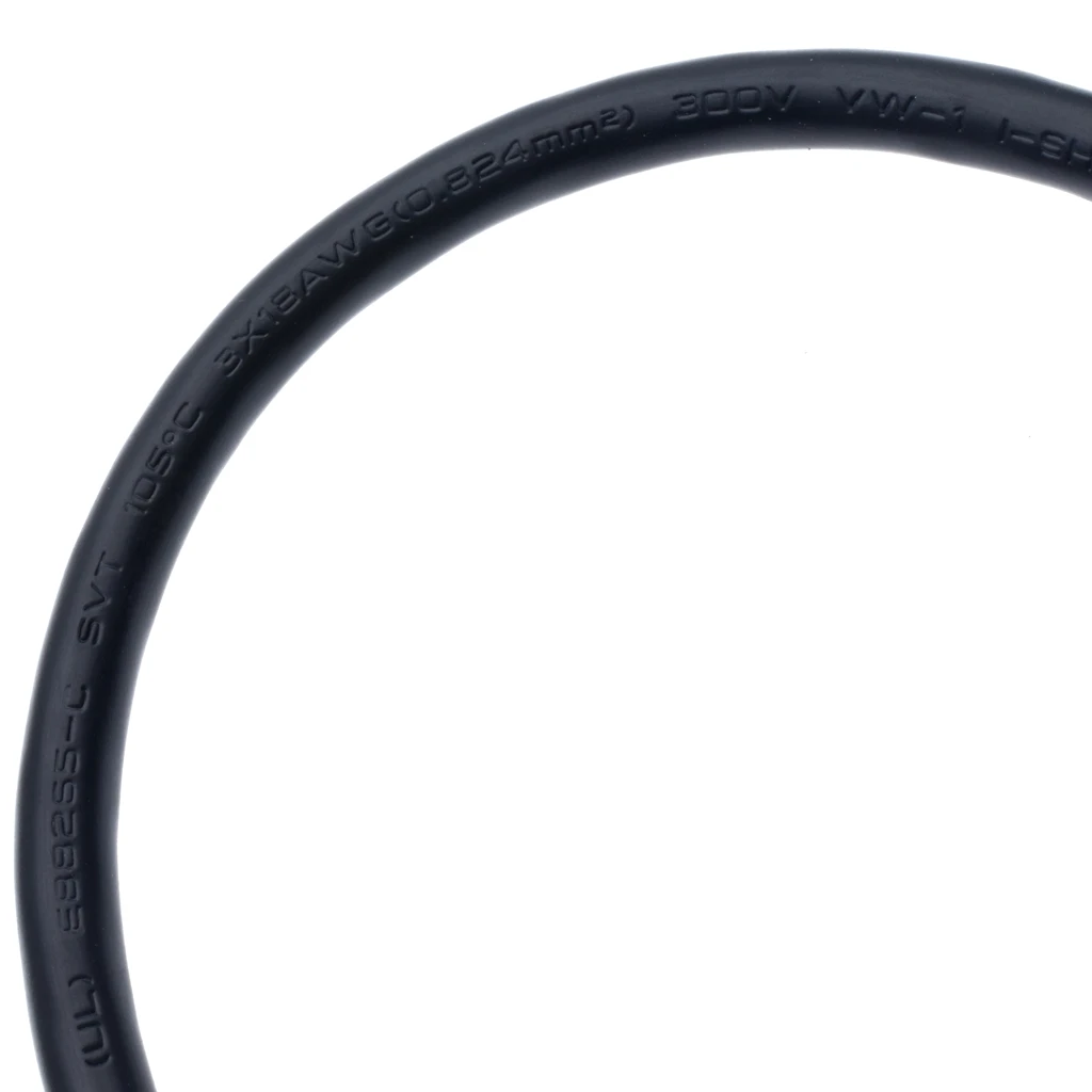 Сетевой шнур с тремя зубцами и 3 футов от NEMA 5-15P до IEC320 C15 18AWG 10 А 125 В черный |