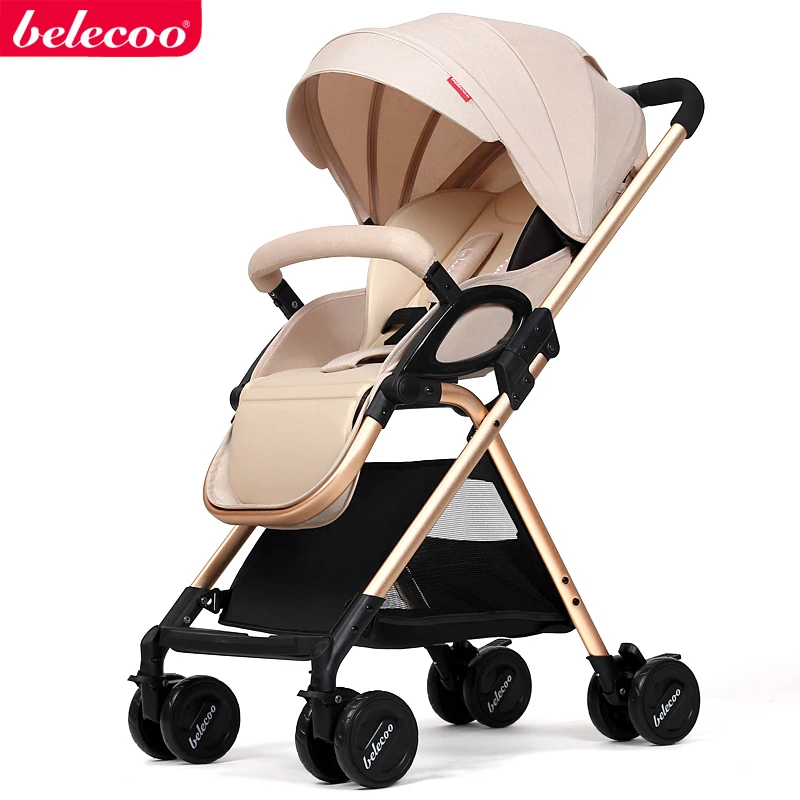 Baby stroller can sit reclining shock absorber umbrella high landscape folding BB hand new listing can sit reclining light high