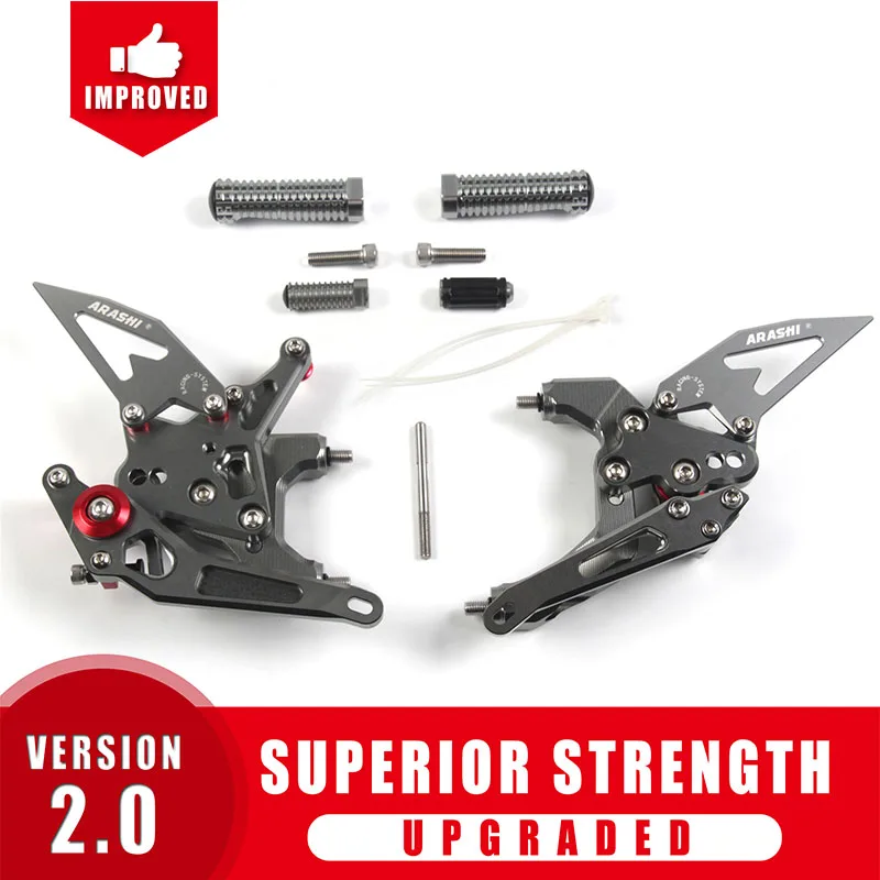 Для DUCATI 959 Panigale- CNC Rider Регулируемые подножки для ног Rearset подставки для ног серебро черное золото алюминий - Цвет: Gray