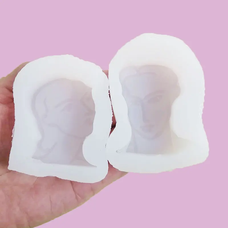 Matisse couple head shape candle mold decoration wax male female plaster soap | Дом и сад