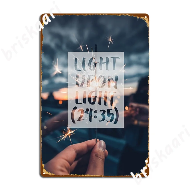 

Light Upon Light Qur An Verse Typography Metal Sign Club Bar Plaques Cinema Living Room Decoration Tin Sign Poster