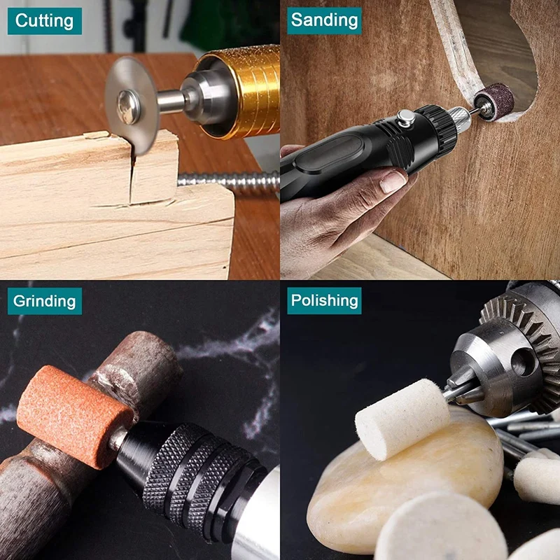 

83 Pcs Rotary Tool Accessory Set with Organizer Case for Easy Cutting Grinding Sanding Polishing, Including Sanding Band