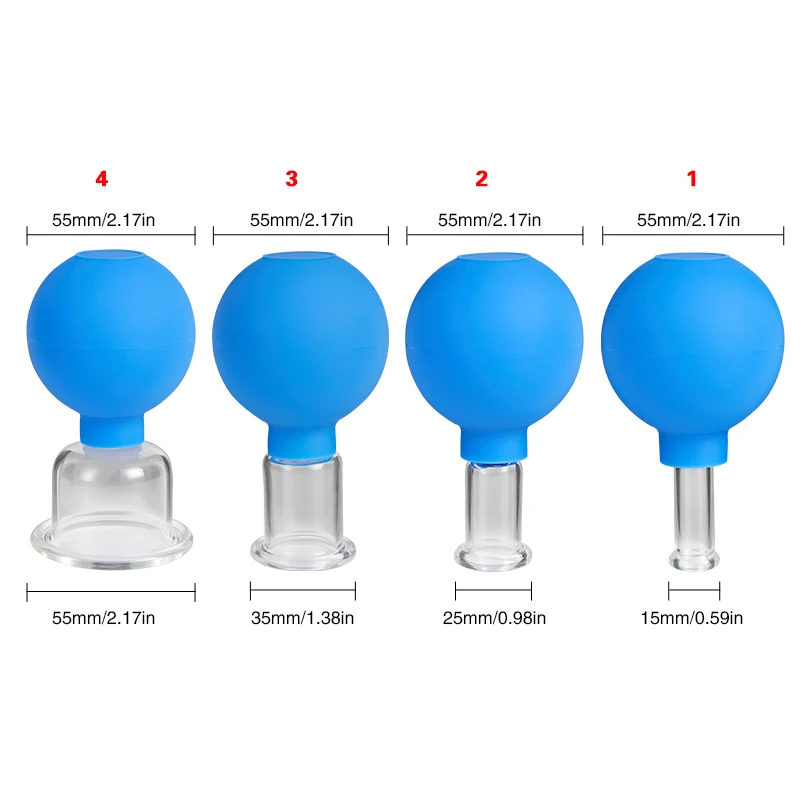 

Rubber Vacuum Cupping Glasses Face Massage Cups Skin Lifting Anti Cellulite Cans Vacuum Jar Medical Chineses Therapy Cupping