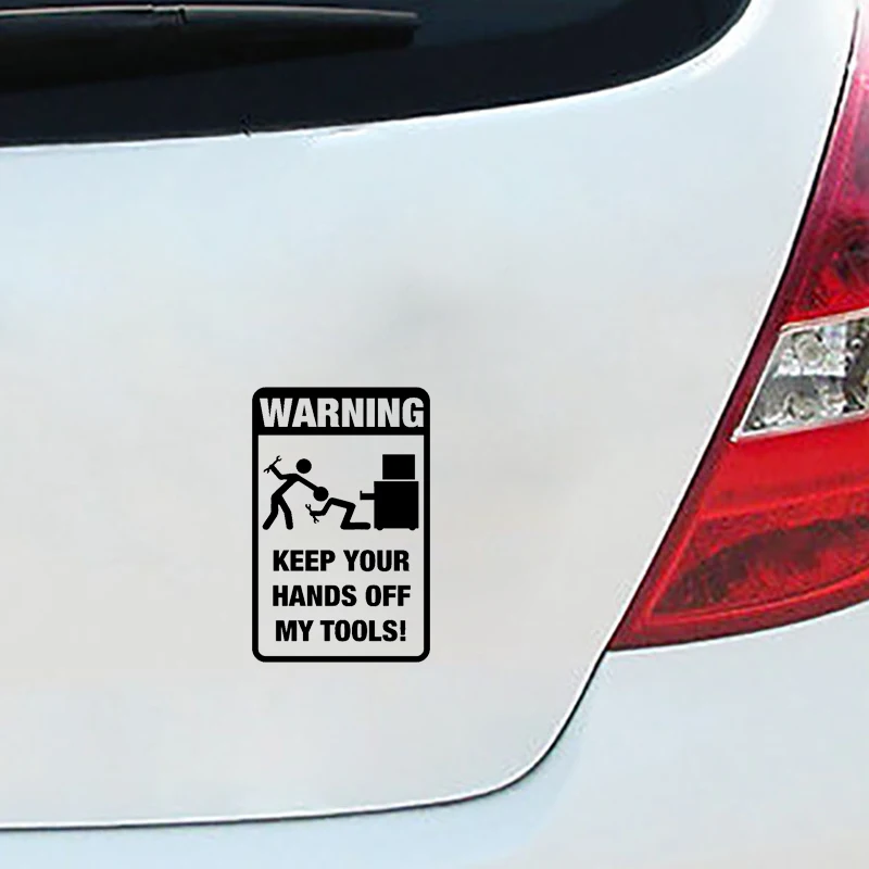 Car Sticker Toolbox Warning Funny Prank Graphic PVC Decoration Cover Scratch Black/White 18cm*12cm | Автомобили и мотоциклы