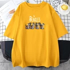 Женские футболки с коротким рукавом The Beagles, милые Мультяшные футболки в Корейском стиле, лето 2021