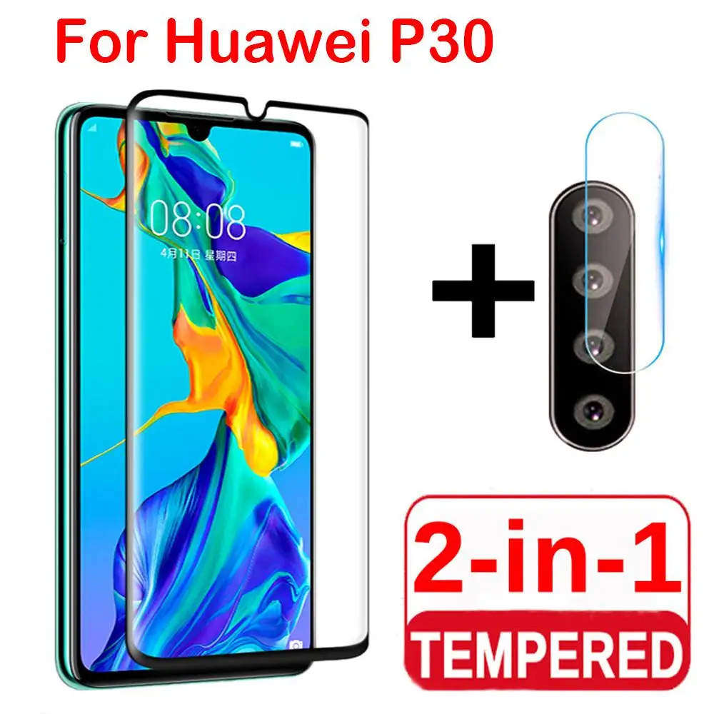 2 в 1 закаленное стекло для huawei Mate30 lite P20 P30 Lite Nova 5T 5i Pro Защитная пленка объектива