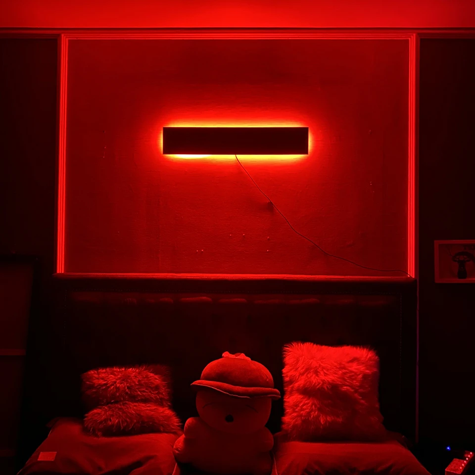 

Современная светодиодная Rgb настенная лампа для гостиной, домашний декор, настенный светильник для спальни, прикроватный декоративный свет...