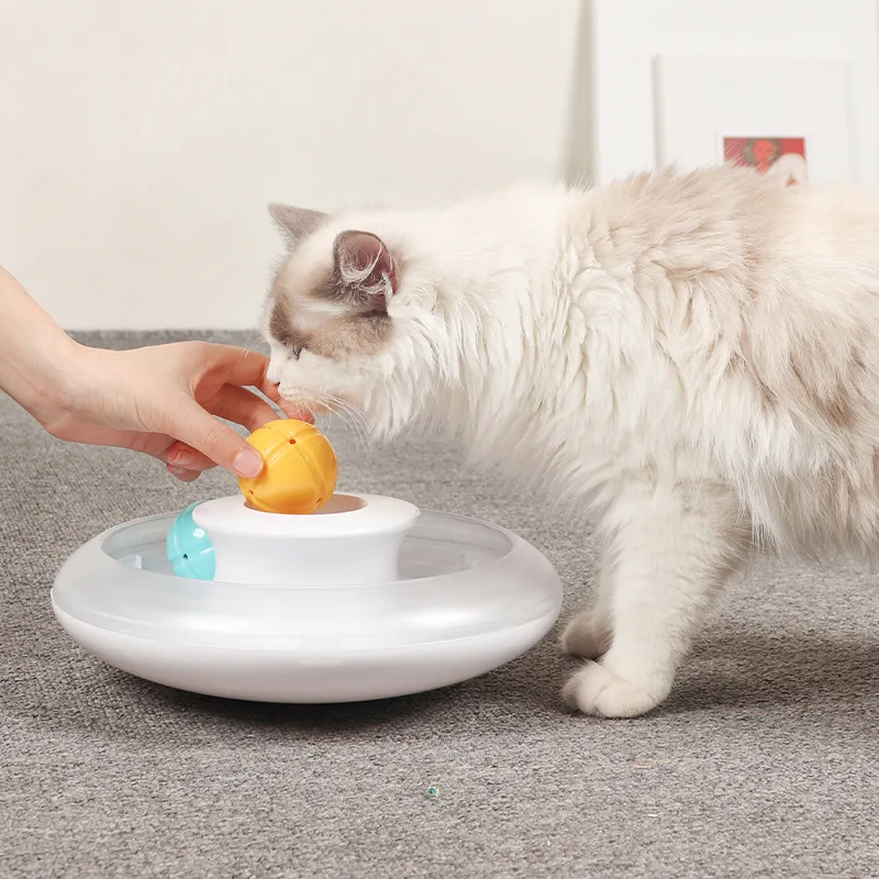Pet Cat Toy Tumbler Turntable Funny Cat Ball Catnip Toy Interactive Removable Toy Easy To Clean Cat Accessories Pet Supplies