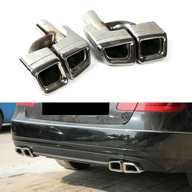 Пара автомобильных наконечников выхлопных газов для Benz W212 C260 C63 E200 CLA S63 E63 AMG
