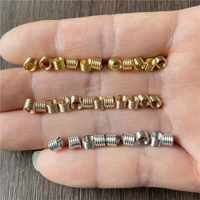 100pcs 5mm gold kc gold spring perforated positioning spacer beads diy making bracelets and jewelry crafts