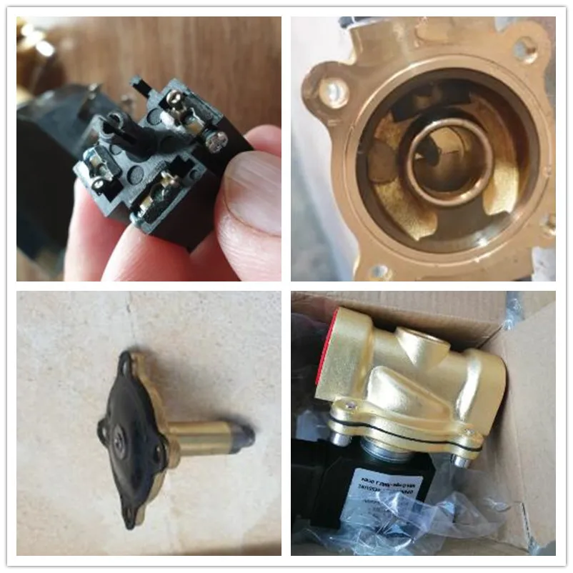 Нормально закрытый электромагнитный клапан IP65 медный для газа/масла/воды 220 В