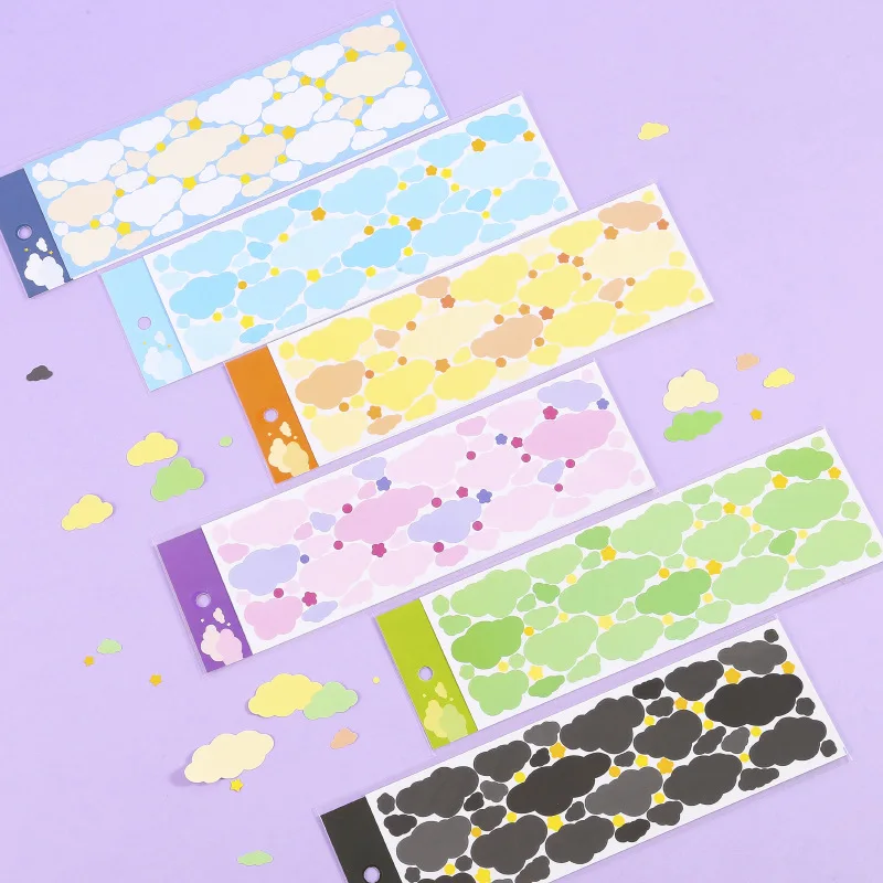 

1Sheet Nature Clouds Stickers Seasons Cute Plants Creative DIY Scrapbook Journal Decorative Materials Supplies School Stationary