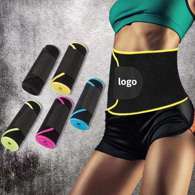 

Woman Colorful Adjustable Waist Trainer Fitness Belt Sports Protection Belt Rubber Sport Corsets Breathable Sweaty Custome LOGO