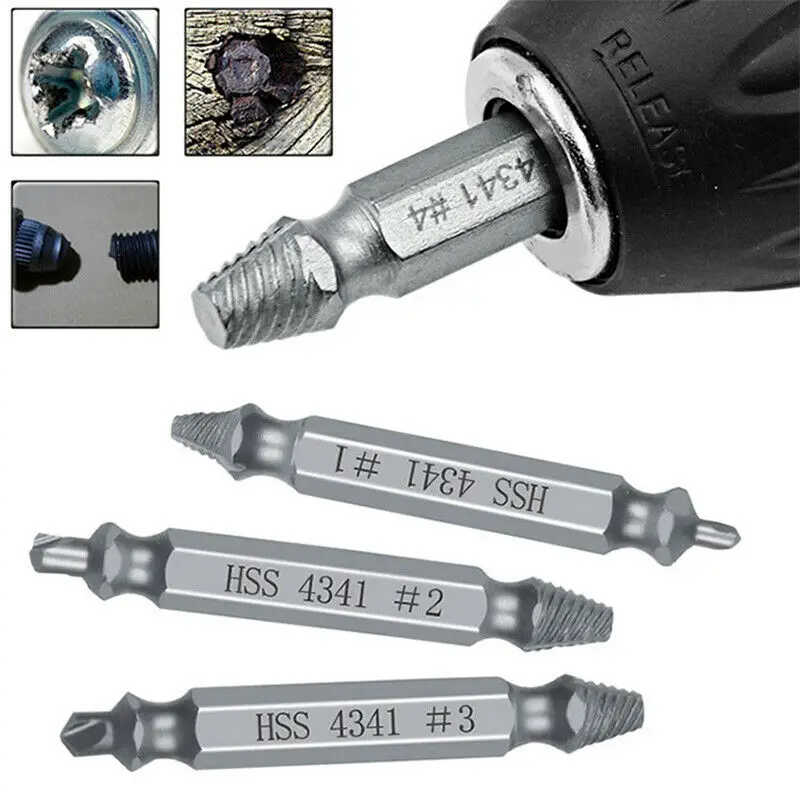 

6 Pcs Damaged Drill Bits Extractor Broken Bolt Speed Out Removal Tool Repair Set
