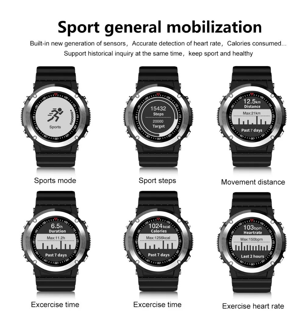 696 Q6 модные gps Смарт-часы Мужские компасы монитор сердечного ритма спортивный режим фитнес-трекер Bluetooth Спорт на открытом воздухе умные часы для мужчин