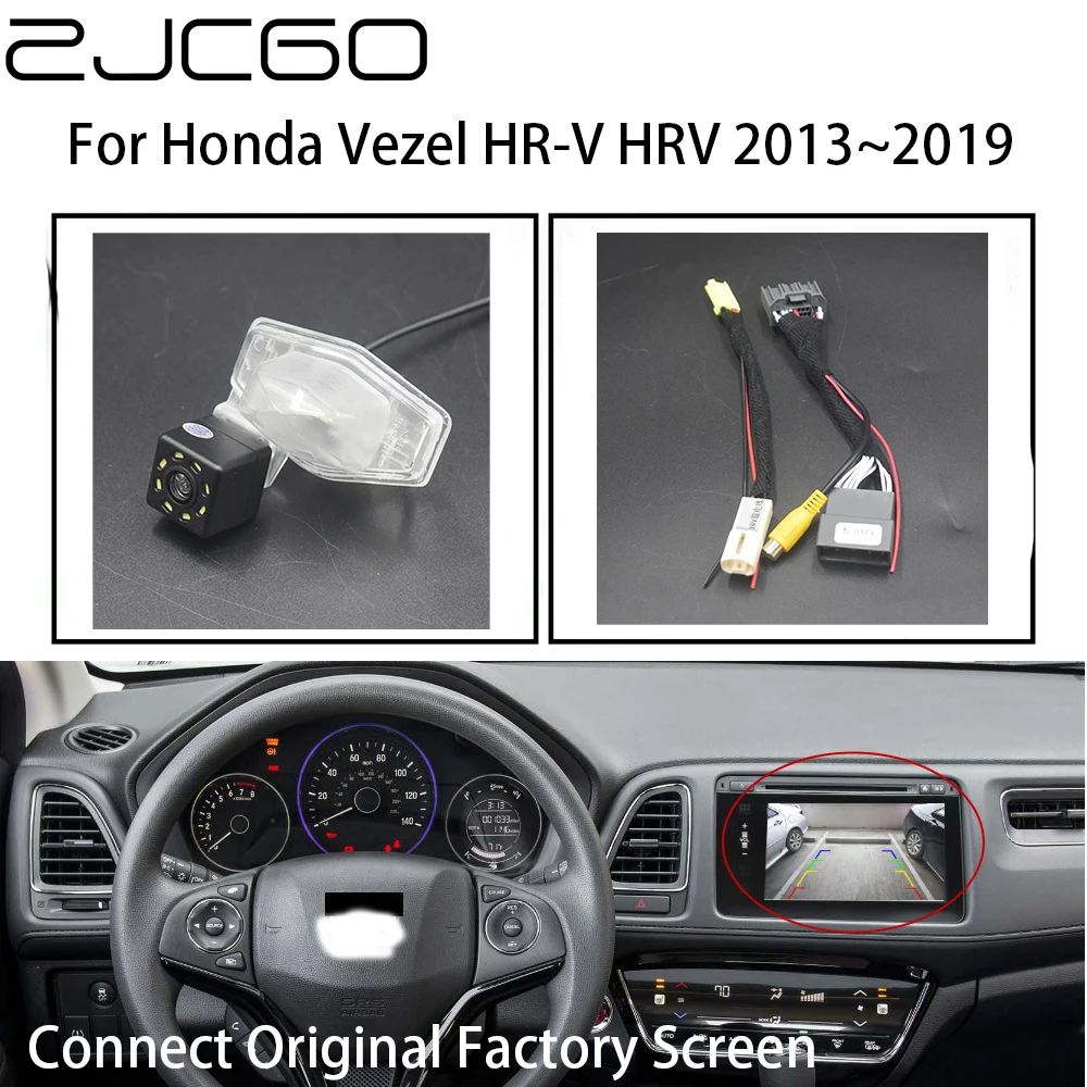 Купи ZJCGO Car Rear View Reverse Back Up Parking Camera for Honda Vezel HR-V HRV 2013~2019 за 1,843 рублей в магазине AliExpress