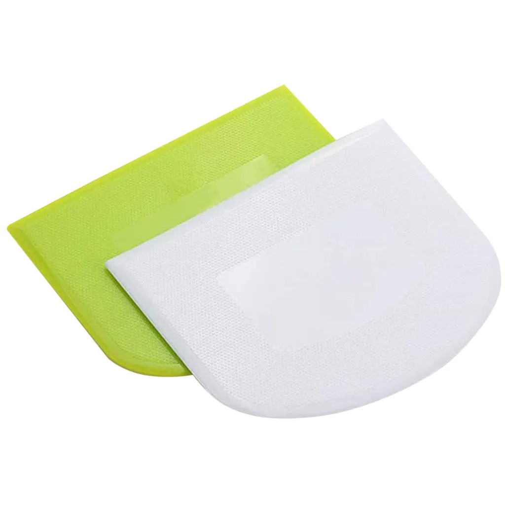 

2pc Plastic Cake Cream Spatula Dough Butter Batter Scraper Baking Tools For Home Baking Nough Cutting Tools Kitchen Gadgets