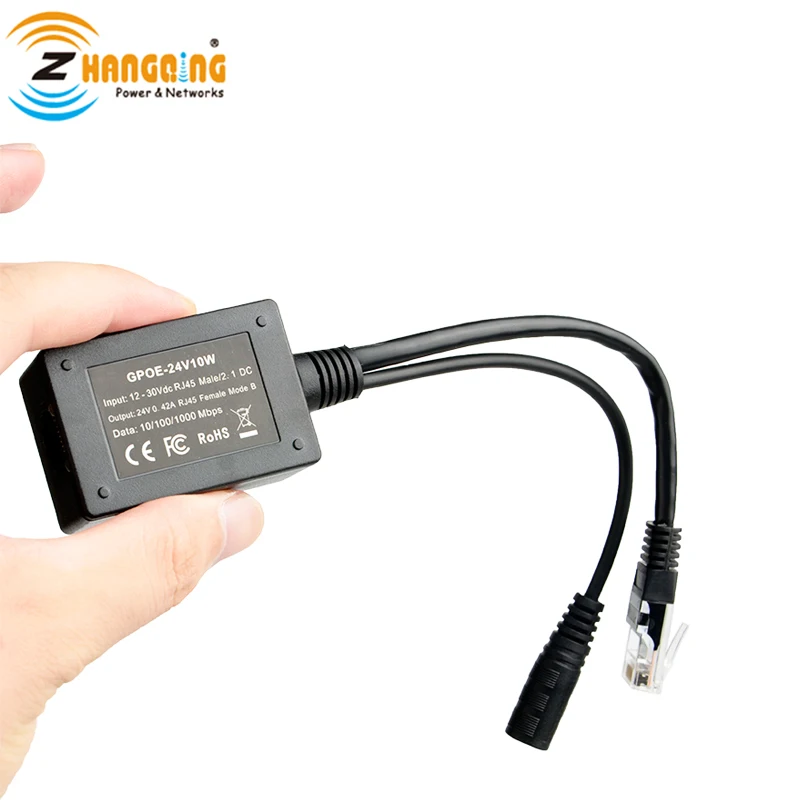 Гигабитный преобразователь PoE 24 В выход настраиваемый Инжектор для MikroTIk Ubiquiti