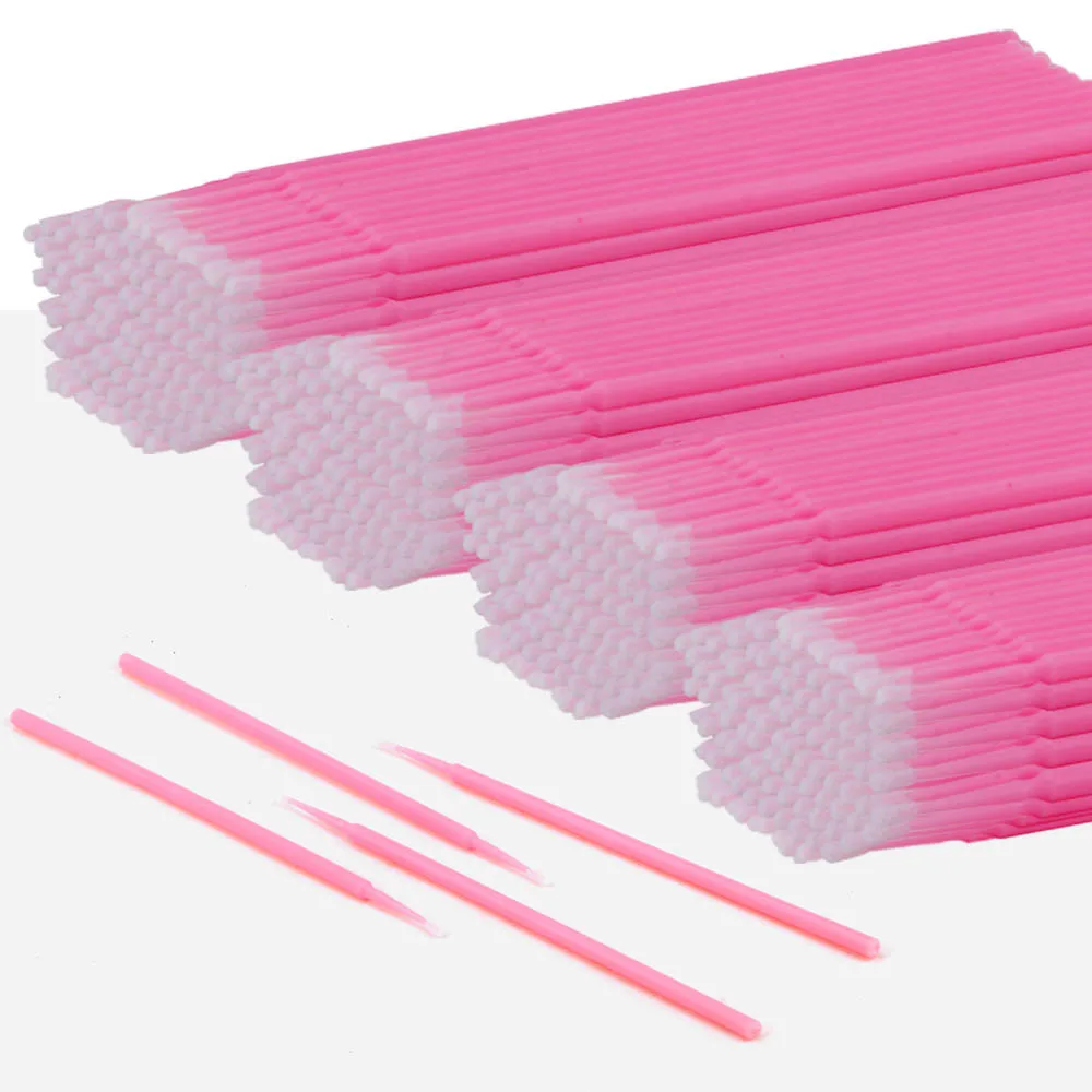 

500/1000pcs Eyelashes Micro Brushes Make Up Disposable Eyelash Extensions Cleaning Swab Individual Lashes Cilios Micro Remover