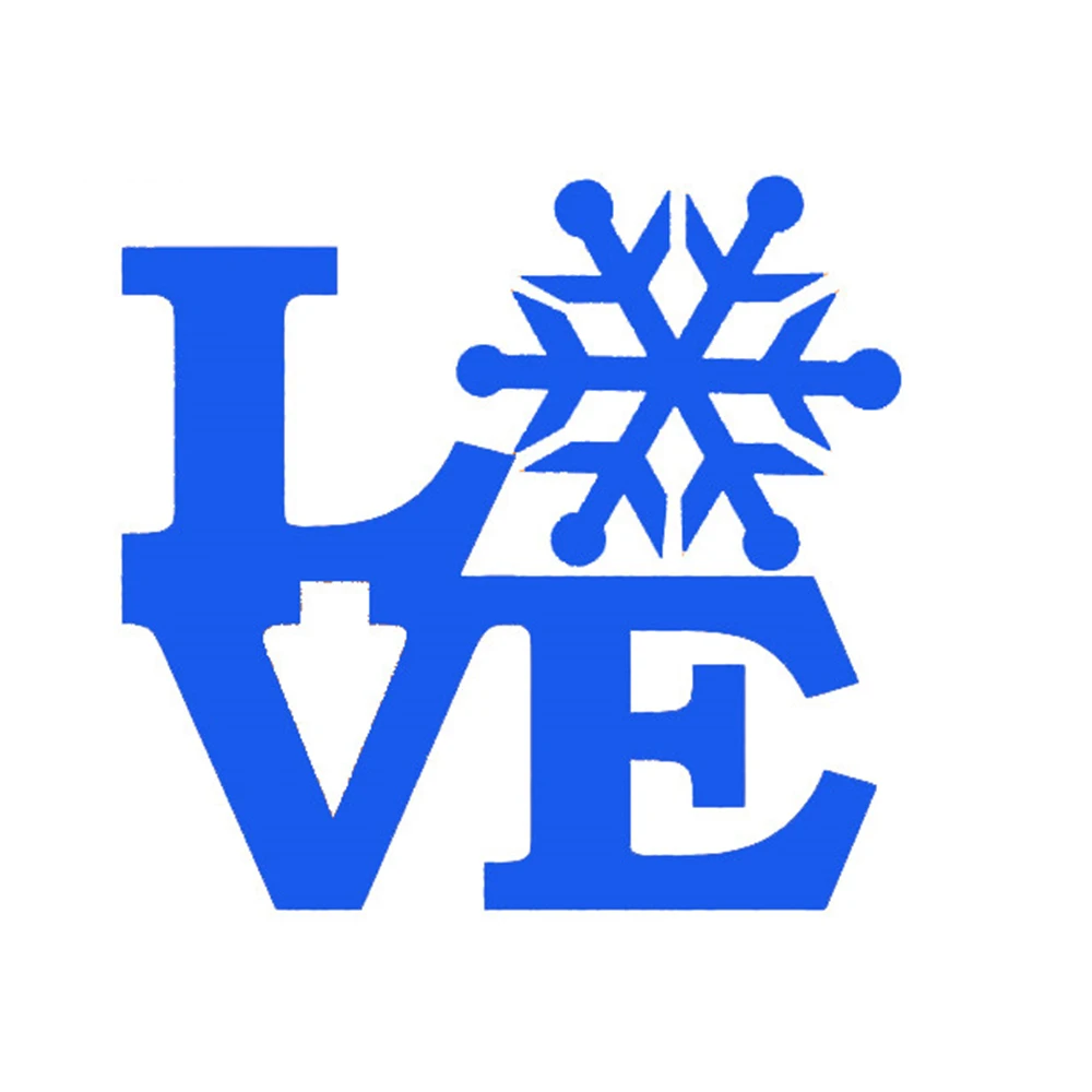 Романтическая Наклейка на окно автомобиля грузовик дверь лыжный склон сани зима