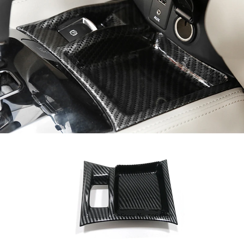 

For Nissan X-Trail T32 Rogue 2017 2018 ABS Matte/Carbon fiber Car Electronic hand parking brake box panel Cover Sticker Trim
