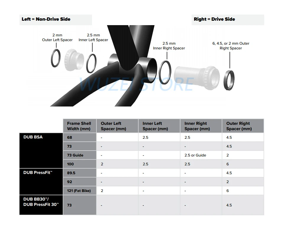 SRAM Нижний Кронштейн подшипника BSA AM BB DUB BB30 PF30 Кронштейн английский 68/73 PRESSFIT92 горный велосипед центральная ось Movemnt