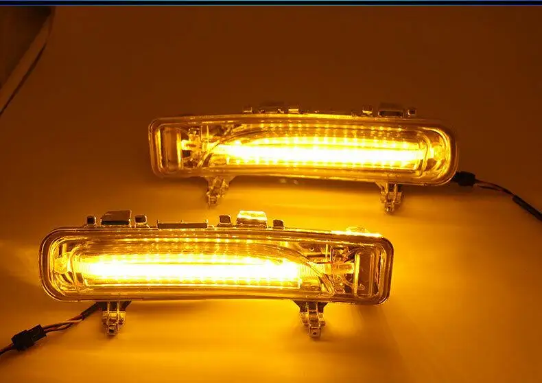 

For Ford Edge 08-2014 Car DRL LED Daytime Running Light White+Yellow Drive Lamp