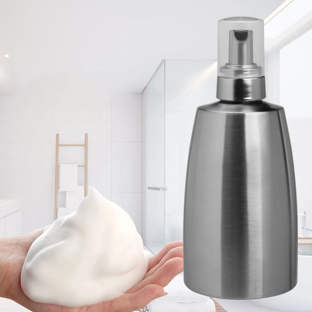 

400ml Bath Bottle Soap Dispenser Stainless Steel Leak Proof Hand Soap Dispenser for Kitchen Bathroom