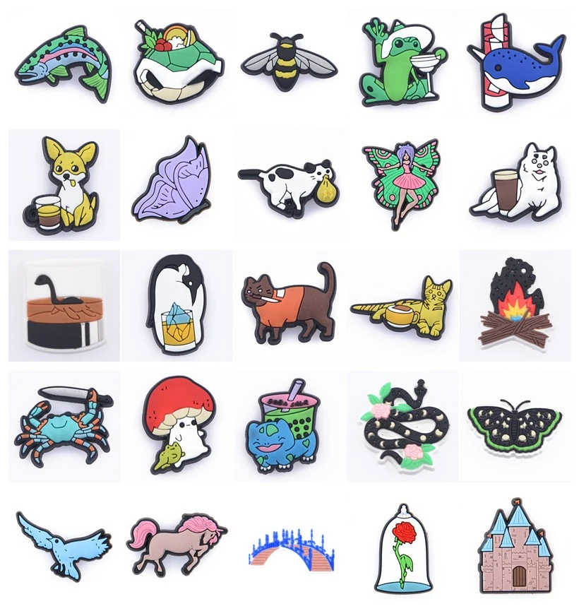 1 шт. украшения для обуви в виде животных привидений лошадей змей бабочек