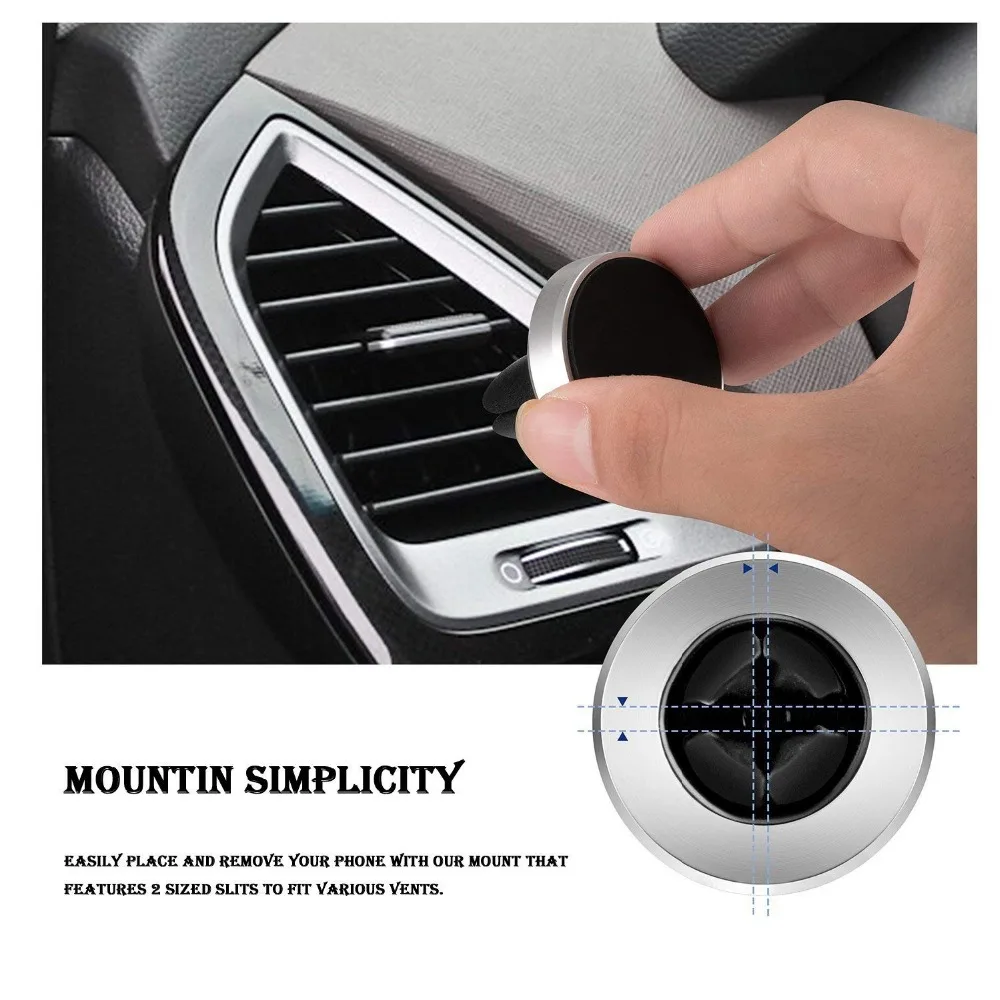 Магнитный держатель для мобильного телефона на вентиляционное отверстие