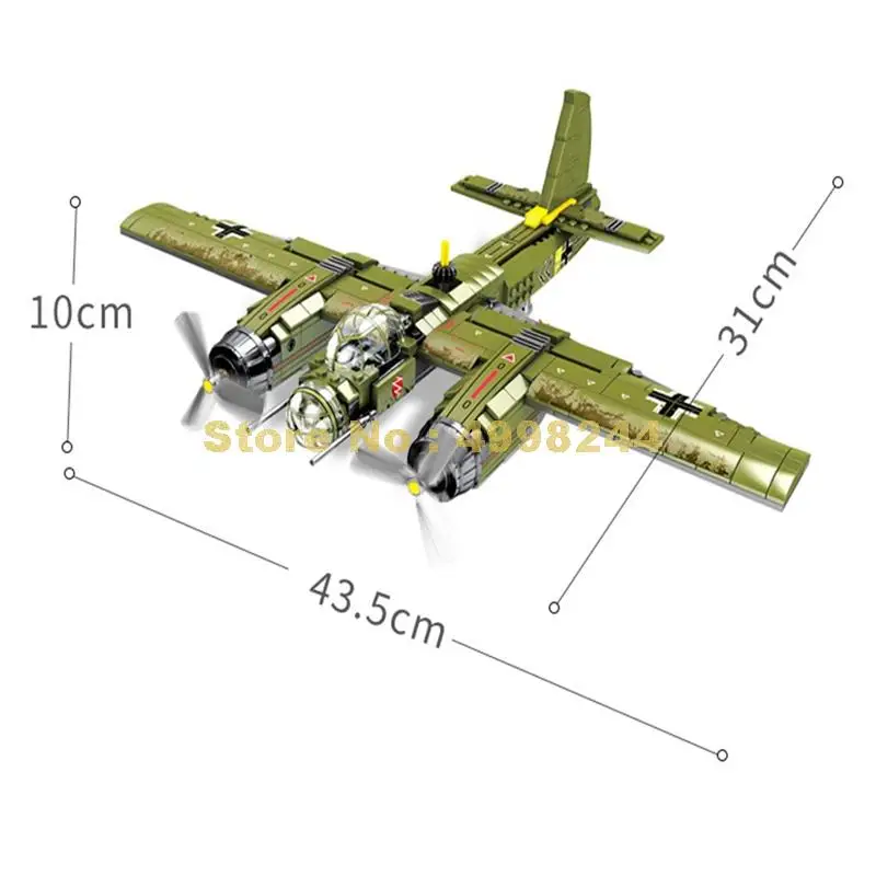 101037 559pcs 2ww military german army 88 bomber fighter building blocks Bricks Toy