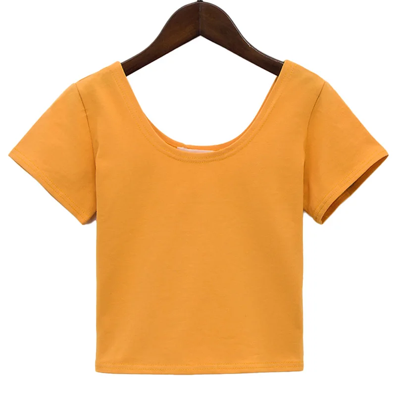 

New Summer Short Women Tops Lady Solid Color Short Sleeve Round Collar Shirts Ropa Mujer Ladies Spring Wild Bottoming Shirts