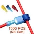 500 комплектов, быстрые электрические кабельные разъемы, стандартный обжимной соединитель для проводов, водонепроницаемый электрический соединитель