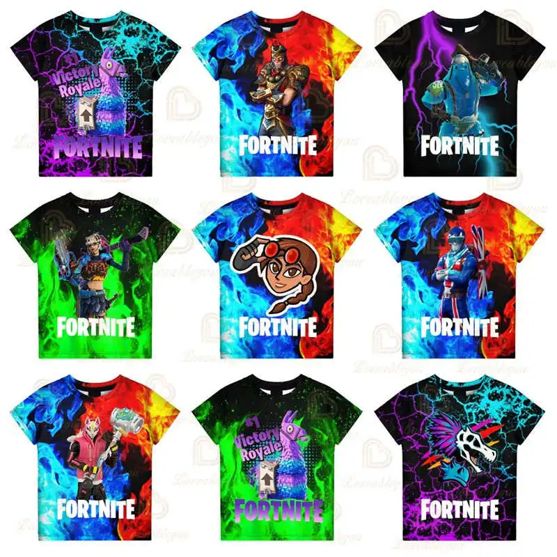 

Fortnite Hero Victory Children's Kids Battle Royale T-shirt Tshirt Boys Girls Harajuku Short Sleeve Tees Coat Baby Clothes